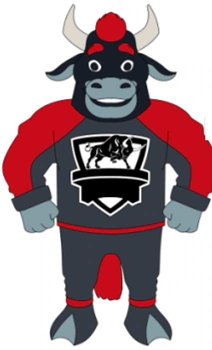 Sketch: Colour sketch: the bull in the team’s uniform with the logo on the chest