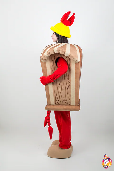Mascottepak Koekoeksklok – zijaanzicht