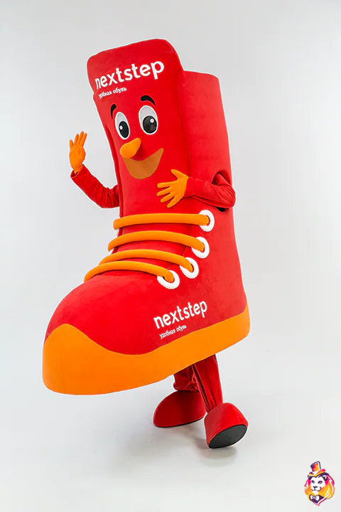 Red Lace-Up Boot Mascot Costume