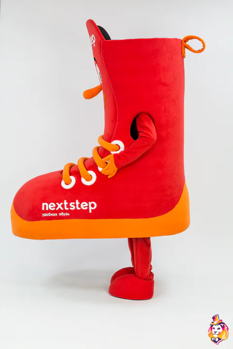 Mascottepak Rode veterlaars – zijaanzicht
