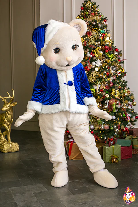 Oblečení: modrý sametový oblek Santa Clause – fotka 4