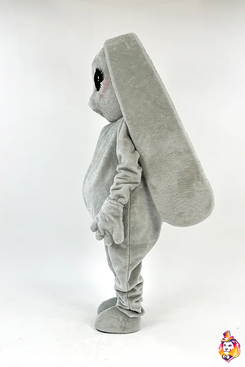 3-in-1 Bear, Bunny & Cat Gray mascot costume — side view
