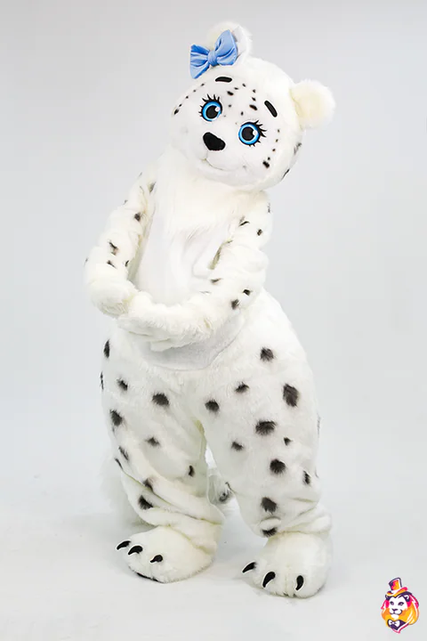 Snow Leopard Girl Mascot Costume