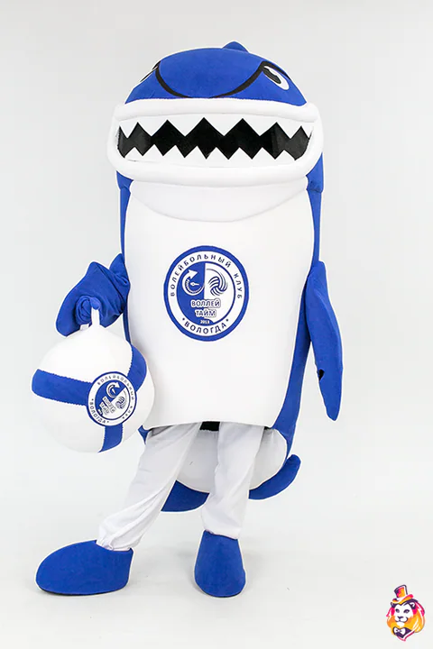 Mascottepak Haai als volleyballer