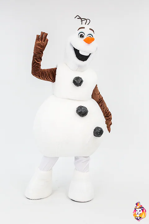 Mascottepak Sneeuwpop met takjeshaar