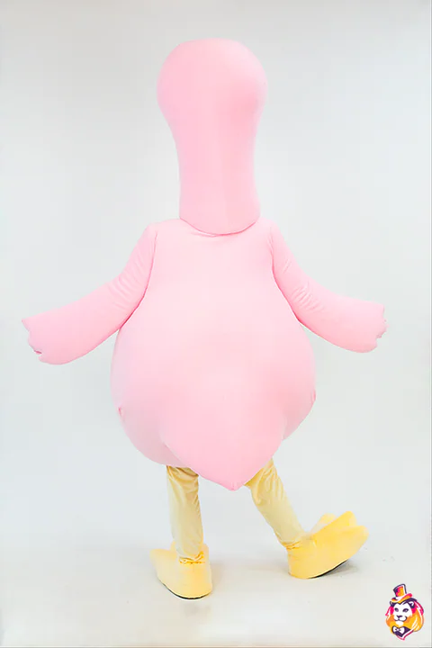 Kostim maskote Flamingo — pogled otpozadi
