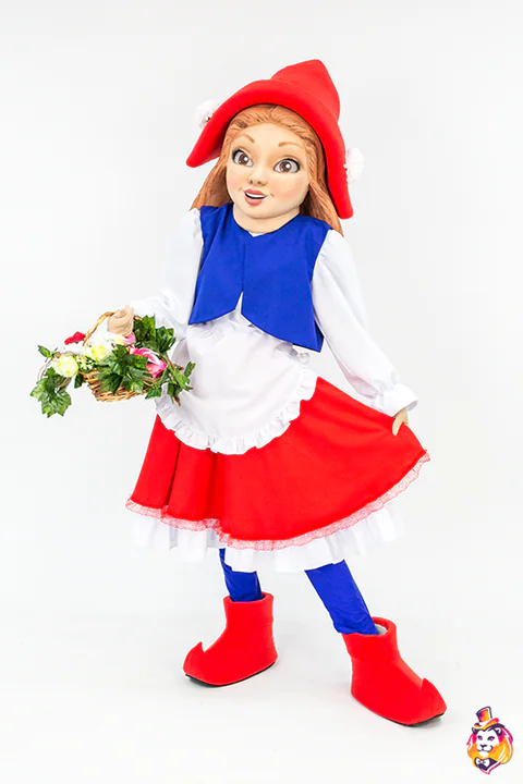 Mascottepak Meisje met rode hoed