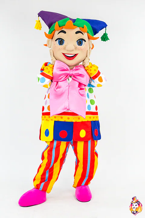 Mascottepak Lachende nar – vooraanzicht