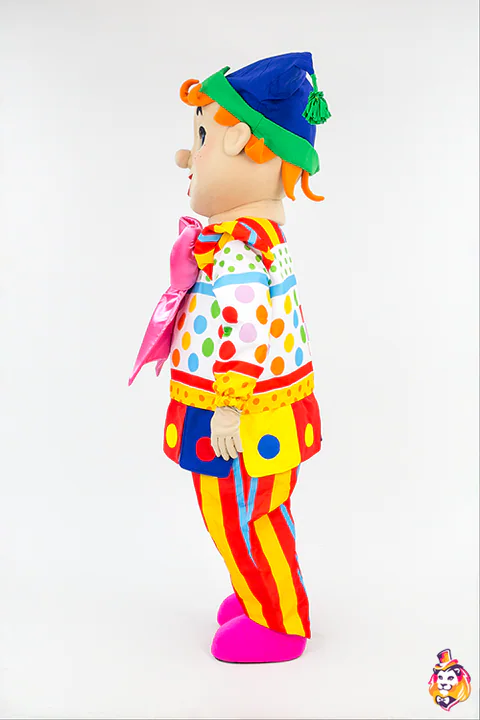 Mascottepak Lachende nar – zijaanzicht
