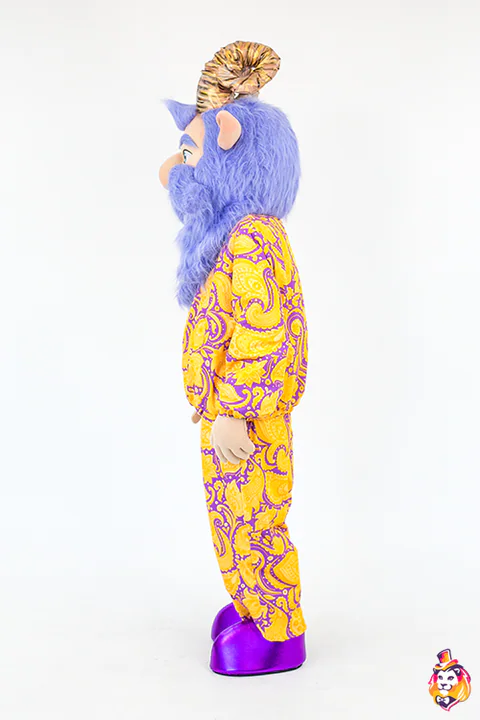 Wizard with a Beard mascot costume — side view