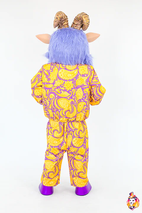 Wizard with a Beard mascot costume — back view