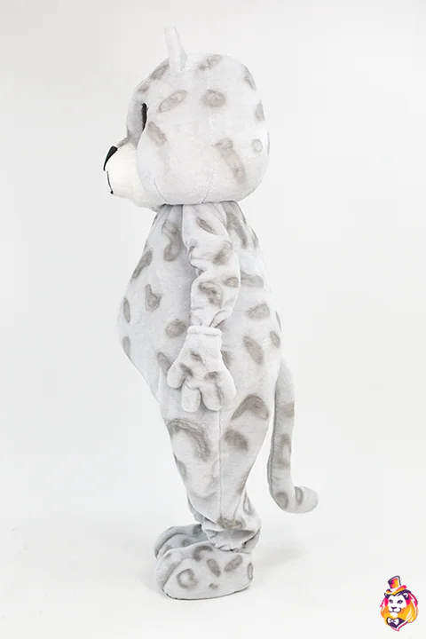 Schneeleopard Life Time – Maskottchen-Kostüm, Seitenansicht