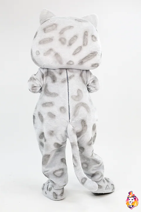 Schneeleopard Life Time – Maskottchen-Kostüm, Rückansicht