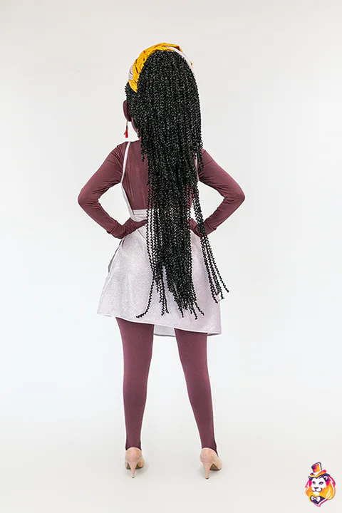 Striptease Dress Pareo White for Mascots — back view