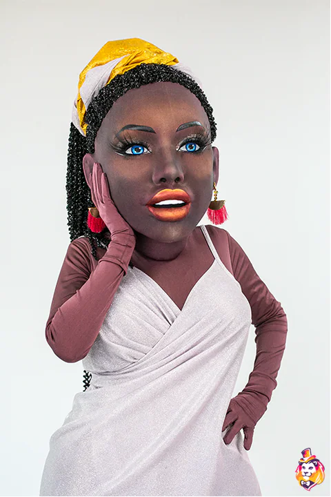 Striptease Dress Pareo White for Mascots — detail