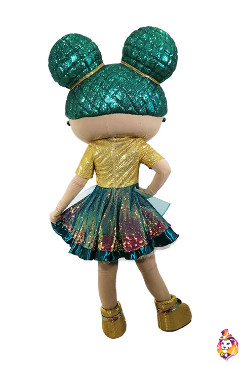 Doll Emerald mascot costume — back view