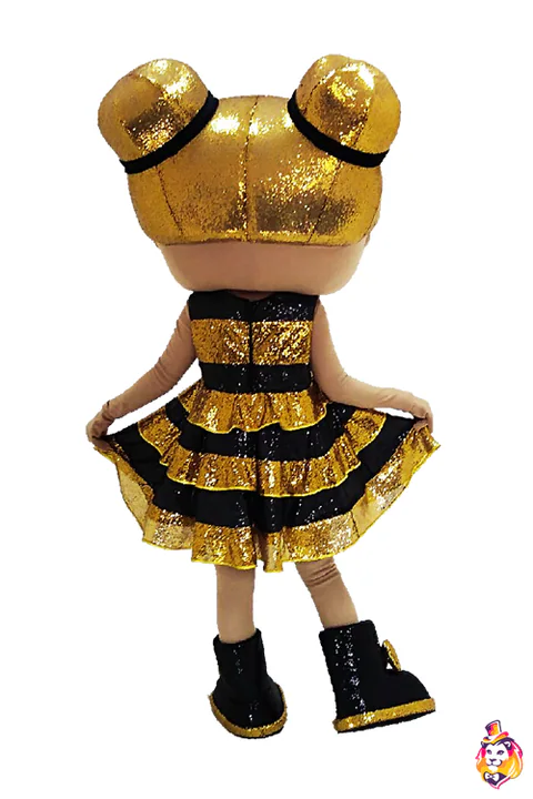 Mascottepak Pop Bij – achteraanzicht