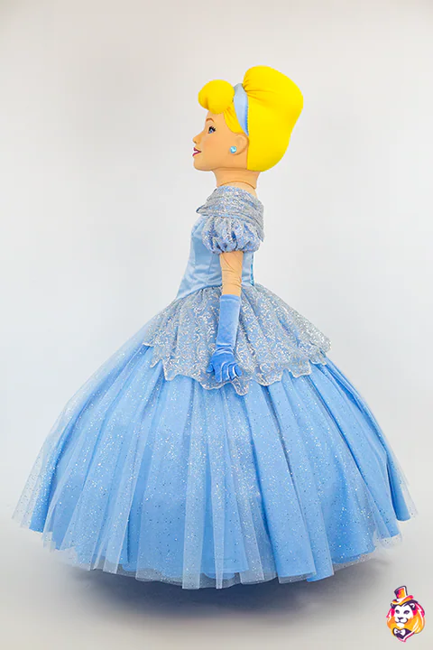 Princess Crystal mascot costume — side view