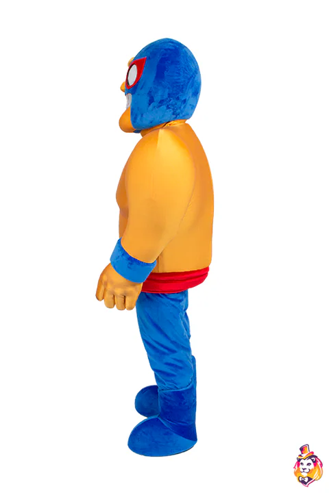 Mascottepak Worstelaar – zijaanzicht