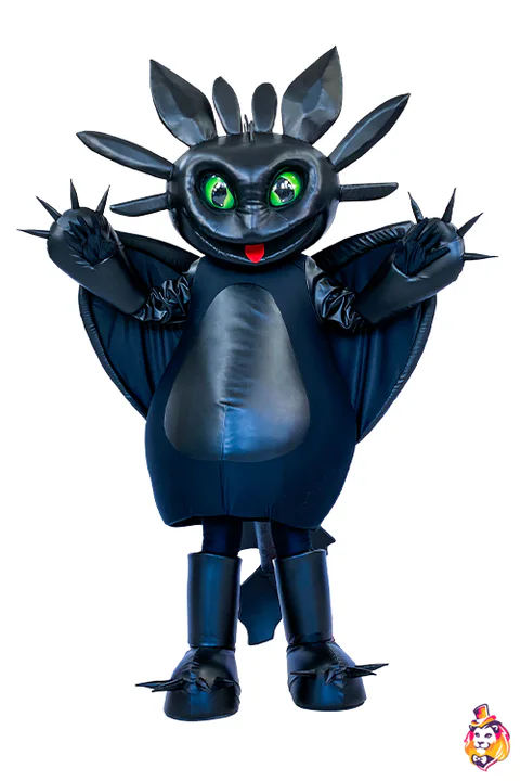 Mascottepak Draak met groene ogen