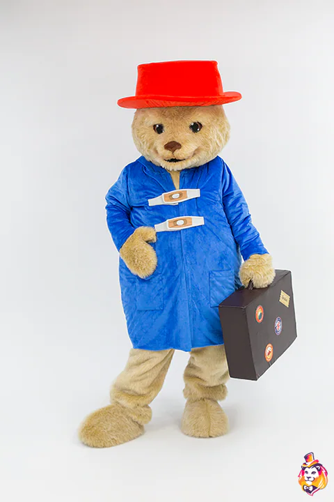 Bear with a Suitcase Mascot Costume