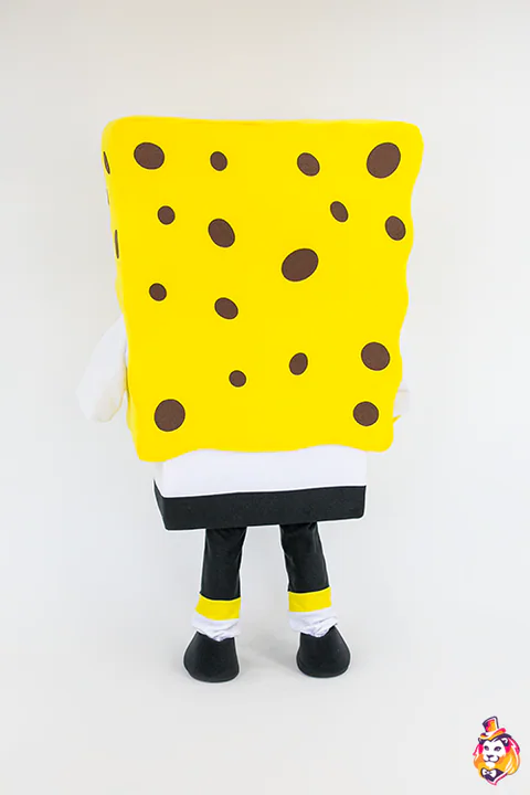 Yellow Sponge mascot costume — back view