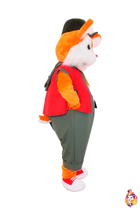 Mascottepak Rode hamster – zijaanzicht