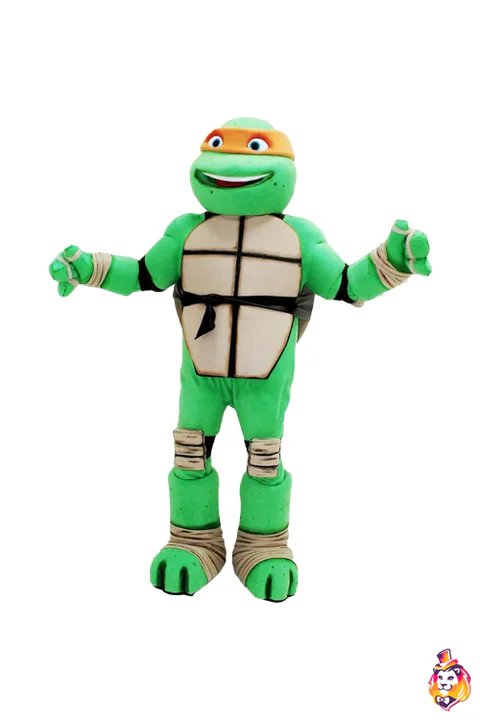 Turtle with an Orange Headband Mascot Costume