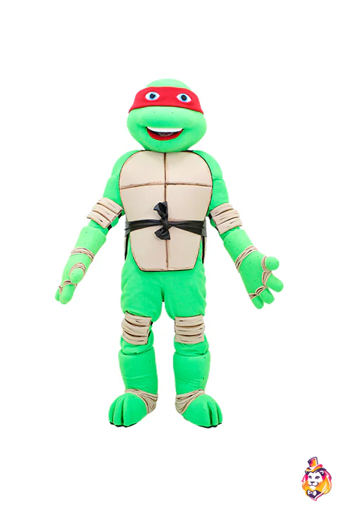 Turtle with a Red Headband Mascot Costume