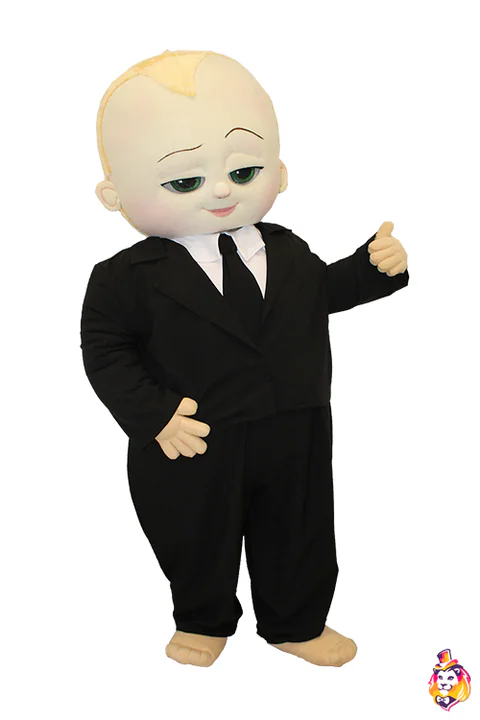 Kostým maskota Chlapeček v kancelářském obleku