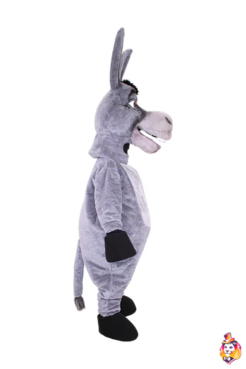Happy Donkey mascot costume — side view