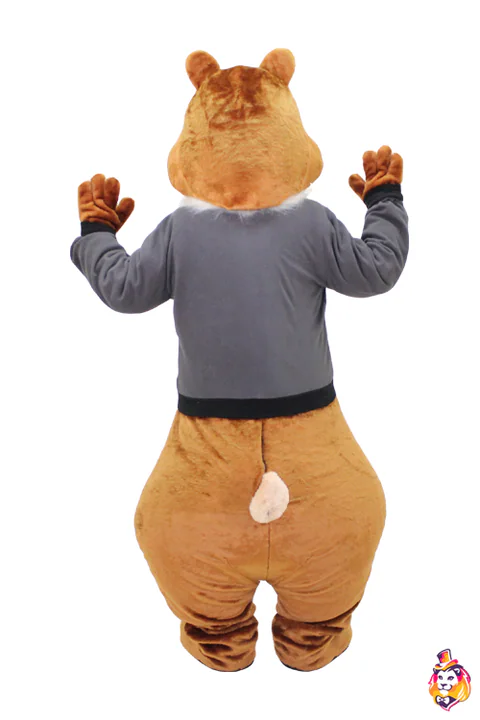 Chipmunk Chico mascot costume — back view