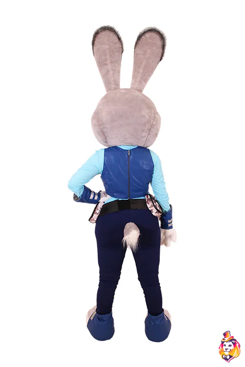 Bunny Policeman mascot costume — back view