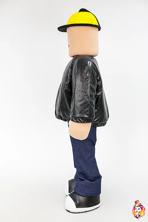 Mascottepak Held Bouwvakker – zijaanzicht