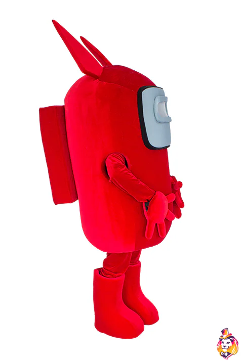 Mascottepak Rode kosmonaut – zijaanzicht