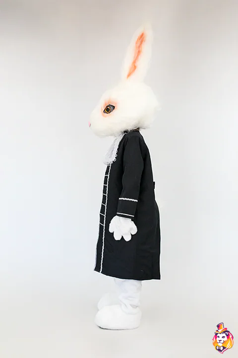 Fluffy Rabbit mascot costume — side view
