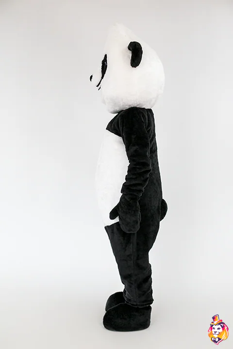 Mascottepak Vrolijke panda – zijaanzicht