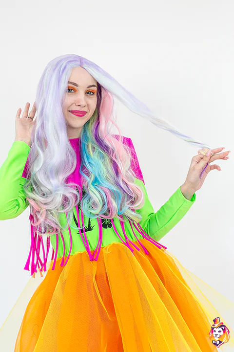 Rainbow wig — detail