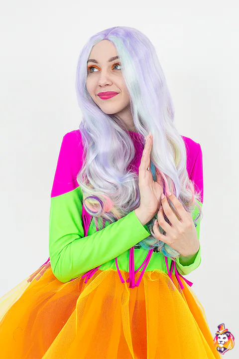 Rainbow wig — detail