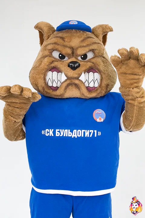 Buldog – strój maskotki, detal