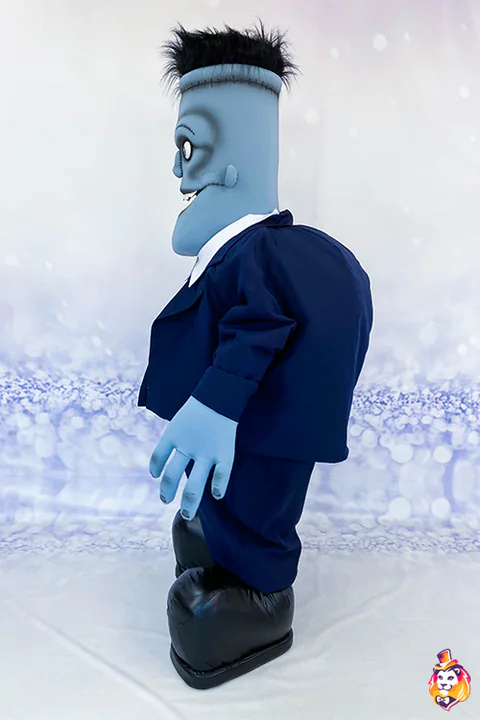 Kostým maskota Příšera Franklin – pohled z boku