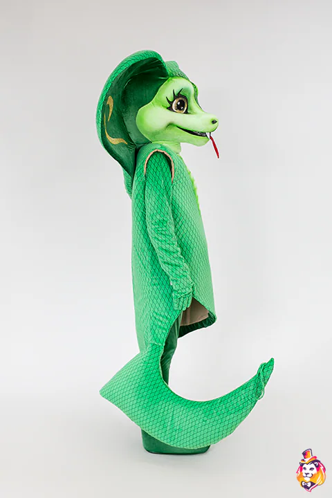 Snake Indira mascot costume — side view