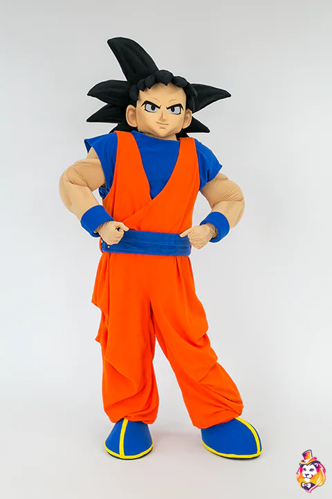 Boy Alan mascot costume — front view