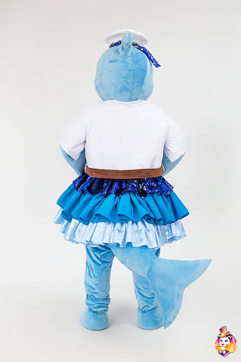 Mascottepak Dolfijnmeisje – achteraanzicht