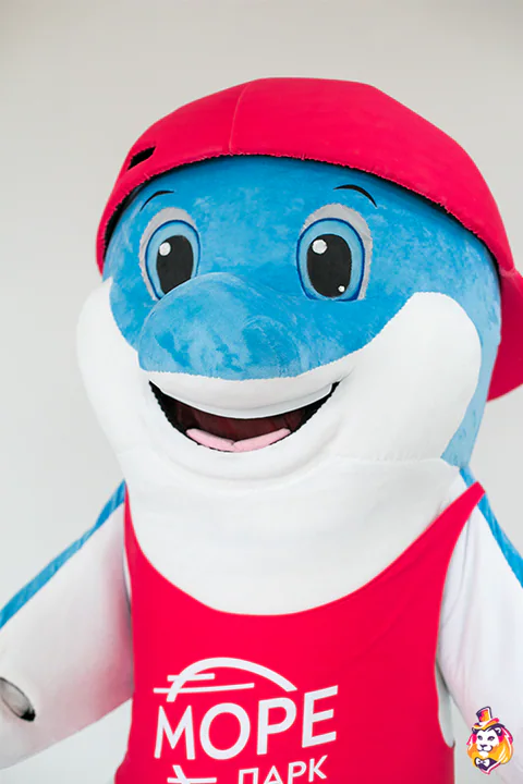 Delfin Flippy – strój maskotki, detal