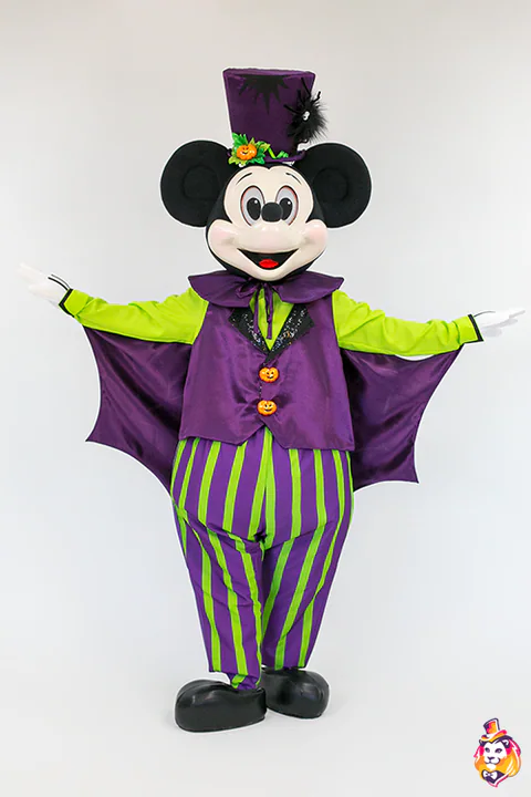 Vampire Mouse in Striped Trousers Mascot Costume