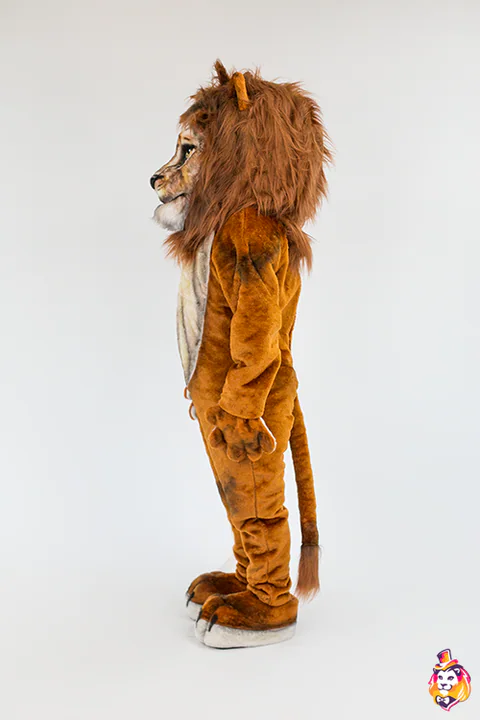 Löwe Richard – Maskottchen-Kostüm, Seitenansicht