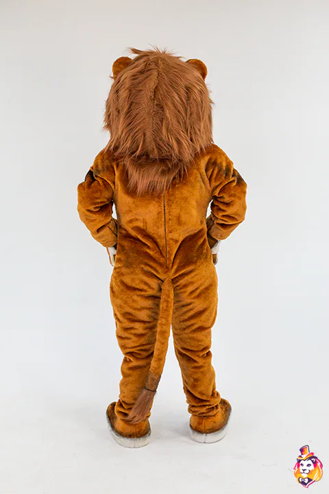 Löwe Richard – Maskottchen-Kostüm, Rückansicht