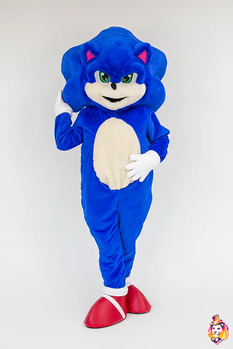 Mascottepak Lachende blauwe egel – foto 4