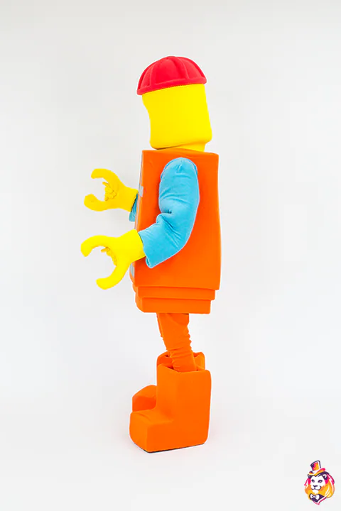 Costum de animator Figurina Constructor – vedere din lateral